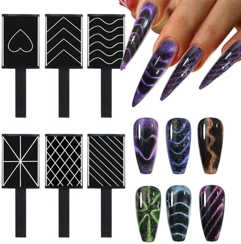 Samuliy Nail Magnet Tool Set, Magnet Wand Stick for Gel Nail Polish, Magnets Sticks Accessories for Beginners, Women, Girls