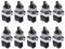 Uadme Interruptor Giratorio, Selector 2 Posiciones, 10PCS Selector Rotativo Interruptor, 1 NO Interruptor Selector Giratorio 22 mm, para Control de Máquina 600V 10A