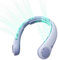 JISULIFE Portable Neck Fan Upgraded, Neckbrace Personal Hands Free, 5 Speed Gears Adjustment, 5000 mAh Wearable Bladeless Quiet Rechargeable for Outdoor Indoor, Gifts for Women Men- Sunny Blue