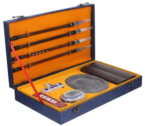 SEWACC 1 Ensemble De Peinture De Fournitures De Pratique De La D'Encre Pour Étudiant Pinceau D'Écriture Chinois Pierre À Encre Portable