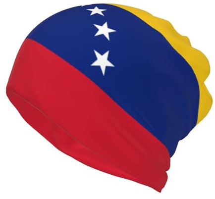 Ajiekjdsv Gorro multifunción con la bandera de Venezuela, suave y elástico, para hombres y mujeres, versátil para la moda, Negro, Talla única