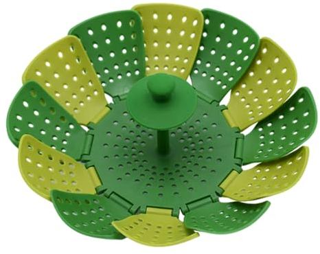 Anulely Cesta de vapor expandible, vaporera de verduras expandible, cesta de vapor para la cocina, bandeja de vapor, utensilios de cocina para cocinar verduras y mariscos
