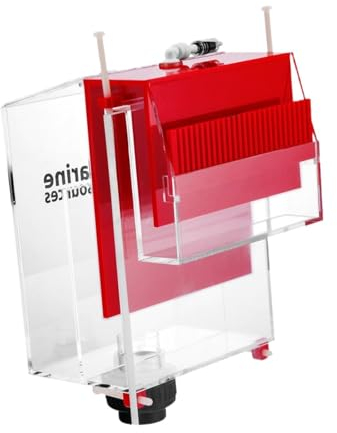 Milageto Überlaufkasten Einlass Überlaufkasten Aquarium Zubehör Acryl Einfach zu installierender Überlaufkamm Innenfilter Siphon Selbststart, 2500L Rot