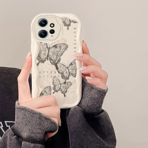 PAIXIKYZ Compatible con Xiaomi Redmi Note 12 4G | Funda Silicona Suave con Diseño Ondas Cremosas Suaves