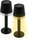 Spetebo Solar LED Tischleuchte schwarz 22 x 8,5 cm - 2er Set - Garten Solarlampe warm weiß - Outdoor Leuchte Deko Beleuchtung Tisch Lampe für Garten Balkon Terrasse solarbetrieben