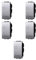 5x Interruttore 0-1, Modulo Grigio, Compatibile Con BTicino Living, frutti, interruttori, pulsanti, deviatori, dimmer, sensori, PIR, buzzer, Per Placche originali e compatibili