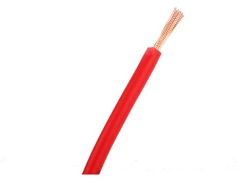 VDLLQYN, Cable de conexión a Tierra de batería con Funda Blanda de 6 mm², 10 mm², 16 mm², 25 mm² y 35 mm², Cable eléctrico con núcleo Interior de Cobre Puro Cuadrado. ，Alambres(Red 1 Meters,10mm2)