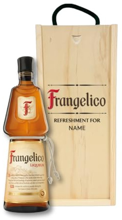 Personalised Frangelico Hazelnut Liqueur Gift Set – Alcohol Gift for Men or Women with Personalised Keepsake Box – Frangelico Bottle (20% ABV, 70cl) – Premium Drinks Present Idea