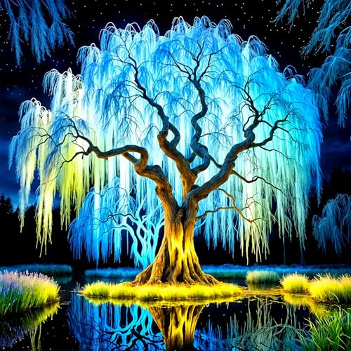 DPIDEA Diamond Painting Árbol de la Vida, 5D Diamond Painting Adultos, Kit de pintura con diamantes, pintar con diamantes para Hogar Decor 30x30 cm