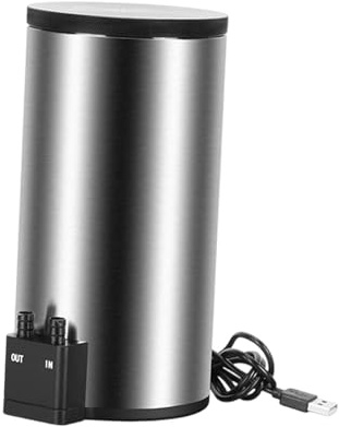 KESOTO Aquarium External Kompakter Edelstahl USB Desktop Außenfilter mit Geräuschloser Pumpe Und Mini Filterkanister für Heim Arbeitsplatz Nano Aquari, 20cmx10cm