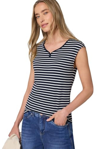 Street One Damen 3229830 Ärmelloses Shirt mit Knopfdetail (1er Pack)