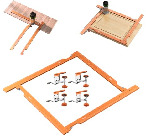 Imbot Adjustable Rectangular Router jig - Professional Groove Router jig for Precise Grooving, Square and Rectangular Grooves, Mortise and Panel molding, Work up to 55.6 cm x 55.5 cm