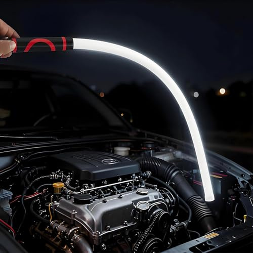 Torcia elettrica pieghevole a LED, 2026 nuova luce da lavoro pieghevole a LED flessibile da 68,6 cm, luce da lavoro ricaricabile con 3 modalità di luminosità, luci flessibili per riparazioni auto