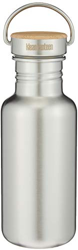 Klean Kanteen Reflect Trinkflasche mit Stainless Unibody Bamboo Cap Brushed Stainless 800ml/27oz
