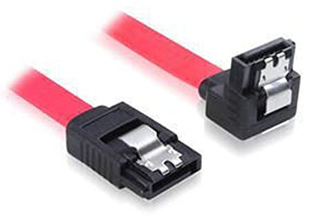 Aukson P28 S-ATA Datenkabel 1m – 90 Grad Abgewinkelt, Hochgeschwindigkeits SATA Kabel für Festplatte, HDD, Laufwerk, DVD und PC