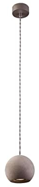 Licht-Erlebnisse Pendelleuchte Beton Grau Wohnzimmer Esszimmer Küche Ø12,5 cm GU10 max. 35 Watt Modern minimalistische Esstisch Hängelampe GEOMETRIC