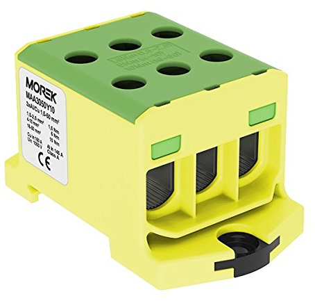 Verteilerblock f. Al/Cu 6x1,5-50mm2 gelb-grün 1P OTL 50-3 MAA3050Y10 Morek 4306