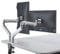 ThingyClub® Dual Gas Spring LCD Arm Desk VESA Bracket & Monitor Arm Stand for 10-27 Screens: Tilt up 90° /down 85°, Swivel left/right 180°, 360° Rotation (Dual Arms - Silver)