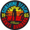 24/7stickers MG026 / Sunshine Beach Aufkleber ca. D=7,5cm Surfer Strand Sonne Urlaub Hippie Rockabilly Old School Vintage Retro Style Santa Barbara