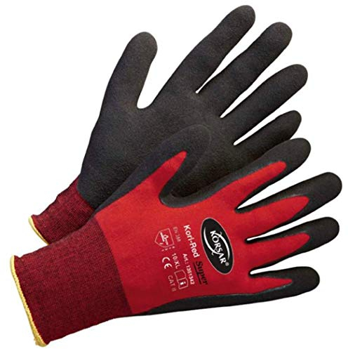 12 PAAR KORSAR KORI-SUPER Rot Montagehandschuhe 8(M)