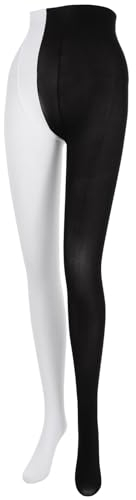 Leotardos de mujer de color rojo rosa, dos medias tintadas, disfraz de malla, talla, dos colores, para fiestas, leggings y