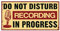 Recording in Progress Do Not Disturb Door Sign - Tin Metal Door Signs and Plaques Accessories for Home Recording Studio Music Gifts - 200mm x 400mm with Sticky Pads for Wall or Door Fixing