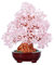 Jovivi Feng Shui Natürlicher Rosenquarz Kristall Geldbaum Harz Basis Heilsteine Bonsai Stil Baum Große Dekoration für Reichtum und Glück 9,5 Zoll