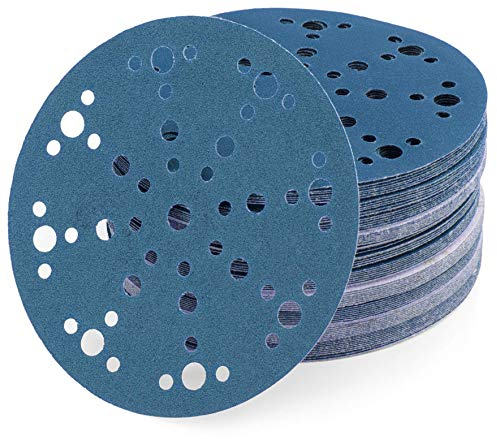 Nass und trocken Autolack Schleifscheiben 150mm Klett mit 48 Löchern K150 Set 50 St | Nass Schleifpapier von WAbrasive | passend zu Festool Rotex 150 mit Schleifteller 150mm klett d150