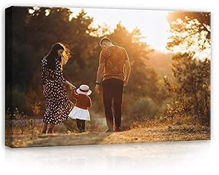 Bilder Personalisiert Leinwand Wohnzimmer Kinderzimmer Küche 40x30 cm - Ihr Eigenes Foto auf Leinwand Fotobild Wandbild mit Wunschmotiv Personalisierte Leinwandbilder als Geschenk Kunstdruck
