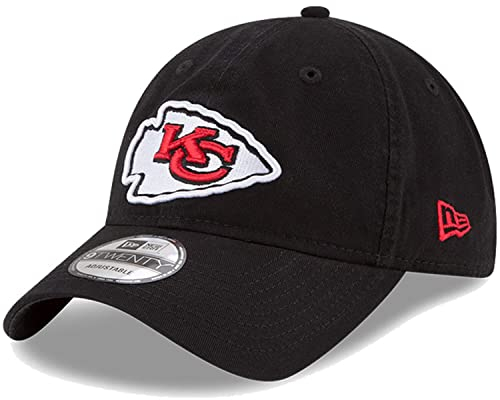 New Era NFL Core Classic 9TWENTY verstellbare Mütze, Einheitsgröße, Kansas City Chiefs Schwarz, Einheitsgre