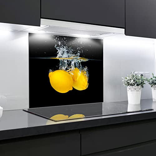 Glass Awesome Splashback Tempered Glass Heat Resistant Toughened Decorative – 90 x 75 cm – 4 mm Thick – Perfect Behind Gas, Ceramic and Induction Cookers – Easy to Clean and Hang…,Multicolor