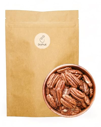Pekannüsse geschält 500g | Pekannusskerne | roh, unbehandelt und naturbelassen | ungesalzen sowie ungeröstet | ganze Hälften - ohne Schale | aromatisch