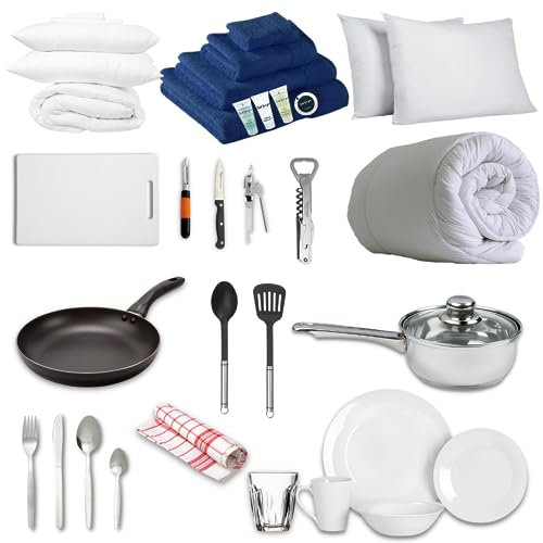 Student Essentials Frying Pan, Kitchen Tools & Gadgets, Kitchen Utensils, Can Opener, Dinner Sets, Saucepan Set, Induction Pan Set, Pots and Pans Set, Home Décor (Single, Navy & Navy)
