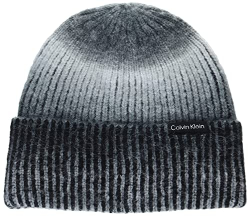Calvin Klein Damen Soft Designer Everyday Essential Beanie Hat Winter-Hut, Heather Mid Grey Multi, Einheitsgröße