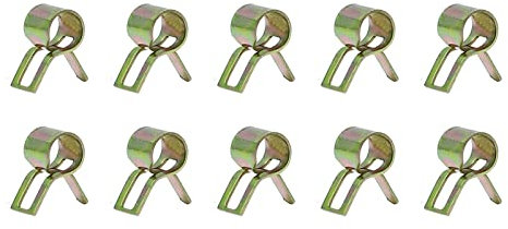 METALLIXITY Molla Flessibile Fascette (16mm/0.63) 20pz, Metallo Clip - per Casa Giardino Tubo Tubo Fissaggio
