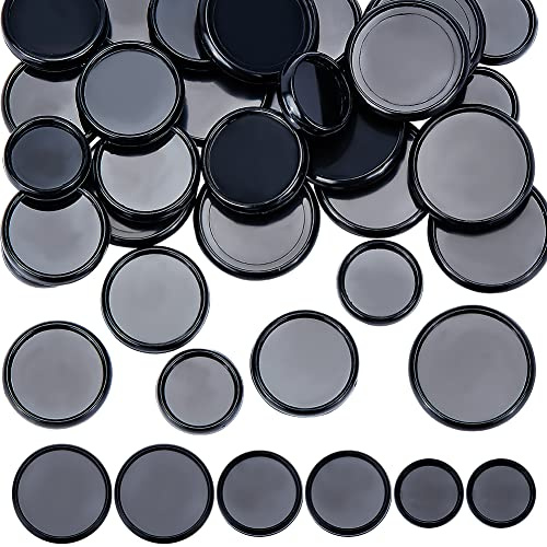 BENECREAT 33 Stück Schwarze Kunststoff-Expander-Discs Discbound-Expansion-Discs, 3 Arten von Lose-Blatt-Ordnerscheiben Aus ABS-Kunststoff Für DIY-Notizbücher Und Kunstwerke, 0.6~0.9 Zoll
