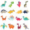 Focenat 16Pcs Parches Termoadhesivos Dinosaurios, Parches para Ropa Termoadhesivos Niños, Rodilleras Pantalones Niños, Parches Bordados Para Ropa Camiseta Bolsas Pantalon Sombrero Jeans O DIY Coser