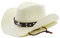 caoxhenr Strohhut Cowboyhut Panama gewebte Sonnenhüte Herren & Damen Metall Totenkopf breite Krempe Cowgirl Westernhut mit Gürtel, NW, Einheitsgröße