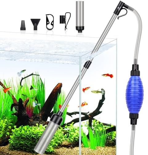 Aquarium Changer l'eau, Filtre de Sable de Nettoyage d'aquarium, réservoir de Poissons Kit de Nettoyage de Gravier d'aquarium avec débit d'eau réglable pour Le Nettoyage du Sable