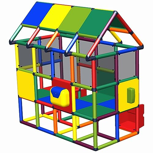 Move and stic Kletterturm Natalie Spielhaus mit (Spiel-) Telefon, Briefkasten und roter Treppe Mehrfarbig Multicolor 6136