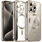 JETech Soft Clear Case for iPhone 15 Pro Max 6.7-Inch, Camera Lens Full Protection, Compatible with MagSafe Wireless Charging, Shockproof Electroplated TPU Phone Cover (Natural Titanium)