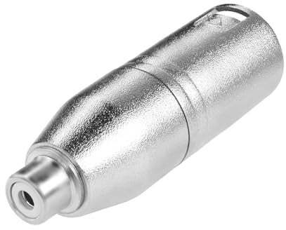 QIANRENON XLR Male to RCA Female Audio Converter Adapter 3Pin XLR Plug to RCA Jack Unbalanced Microphone Connector XLR to RCA conversion plug, for Microphone Amplifier Speaker