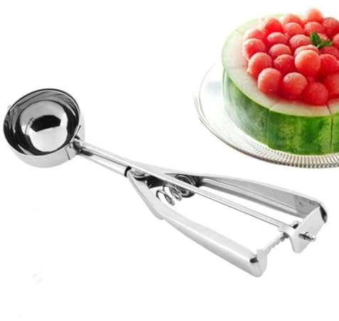 BOBOZHONG Paletta per Gelato,Porzionatore per Gelatoacciaio 4 cm Inossidabile,Paletta per Biscotti,Cucchiaio Gelato,Porzionatori da Gelato,con grilletto,per Gelato,Melone,Polpette,Torte,Biscotti
