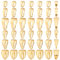 PH PandaHall 60pcs 24K Gold Plated Pendant Clasp Connectors, 6 Styles Golden Pinch Bails Brass Necklace Charm Clasp Jewellery Clasps Snap on Bails Pendant Bails for Necklaces Jewellery Making