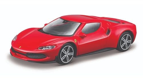 BBURAGO - Ferrari 296 GTB R&P - Modellino Realistico Auto in Scala 1:43, Licenza Ufficiale Ferrari, Età consigliata 3+ Anni