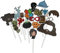 Set di Accessori Fotografici Harry Potter 58 Accessori per Feste a Tema & Photo Booth, Divertenti Decorazioni per Eventi a Tema Hogwarts