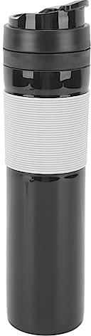 TYCIONG Travel Coffee Press Portable Leakproof Design 300ml French Press Travel Coffee Maker for Commuting Black