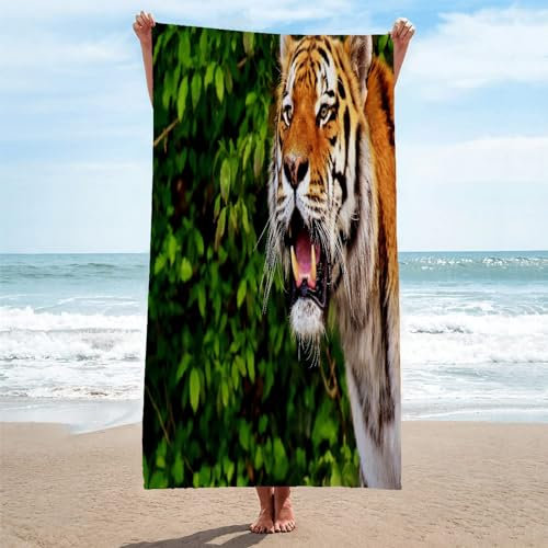 Toalla Playa Animal Toallas Playa Grande Microfibra Anti Arena Tigre Playa Toallas para NiñA NiñO Adulto Piscina Toalha de Praia Mujer Hombre 200x200cm