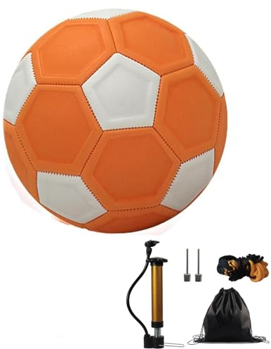HOUSN Fussball Curve Ball,Kurvenfußball,20cm Gummi Swerve Fußball, Curve Swerve Soccer Ball,Robuster Gebogener Curveball Kurvenfußball,Fußballtraining Spaß Football Toy,1