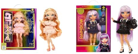 Rainbow High Modepuppe – Victoria Whitman - Hellrosa Puppe mit Sommersprossen & r High Special Edition - Avery Styles - 23 cm große Regenbogen-Modepuppe